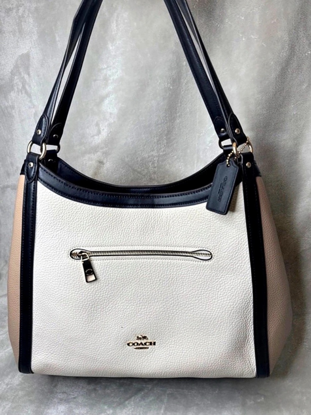 Coach Kristy Shoulder Bag in Colorblock Pebbled Leather